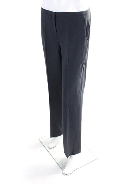 Elie Tahari Womens Wool Pleated Hook & Eye Buttoned Straight Pants Gray Size 6