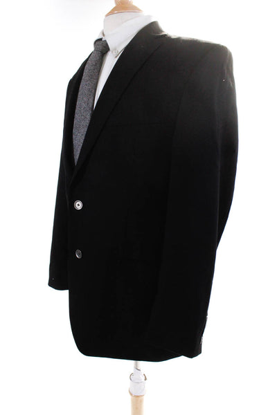 Calvin Klein Men's Two Button Fully Lined Wool Blazer Jacket Black Size 40R