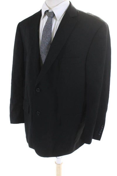 Joseph & Feiss Men's Collar Long Sleeves Line Two Button Jacket Black Size 46