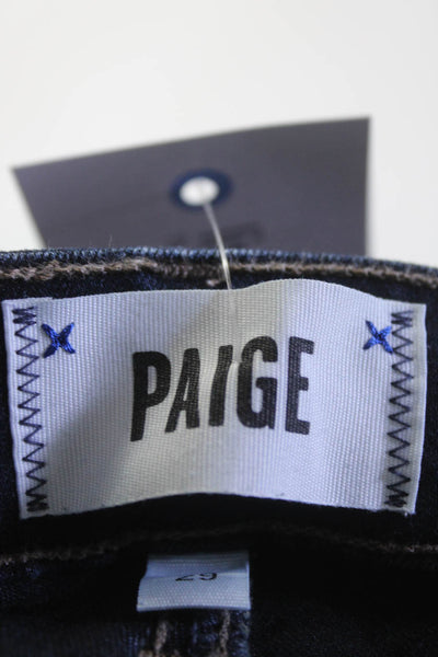 Paige Women's High Waist Five Pocket Medium Wash Straight Leg Pant Blue Size 29