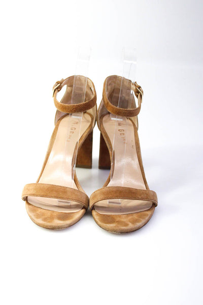 Pancaldi for Diane B Womens Strappy Wedge Sandals Beige Patent Leather Size 38 8