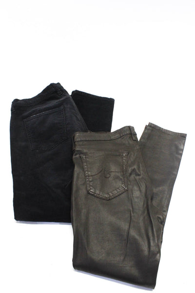 Current/Elliott Women's Skinny Jeans Corduroy Pants Gray Brown Size 28 31 Lot 2
