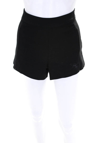 Ramy Brook Womens Cotton Darted Side Zipped Casual Mini Shorts Black Size 4