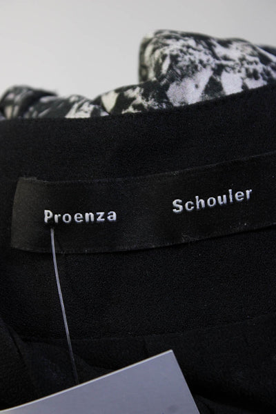 Proenza Schouler Women's V-Neck Sleeveless Fit Flare Mini Dress Black Size 4