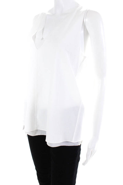 Cooper & Ella Women's V-Neck Sleeveless Blouse White Size M