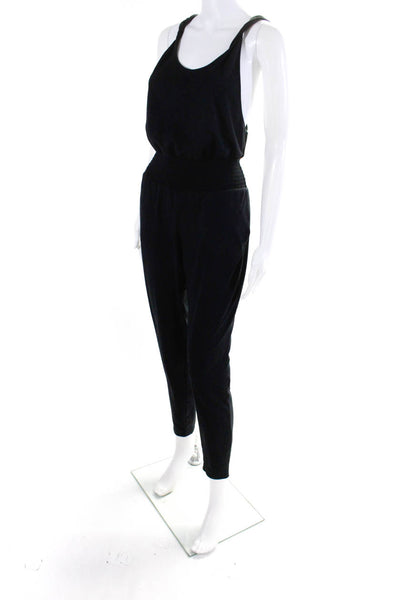 Spiritual Gangster Women's Scoop Neck Sleeveless Jumpsuit Black Size S
