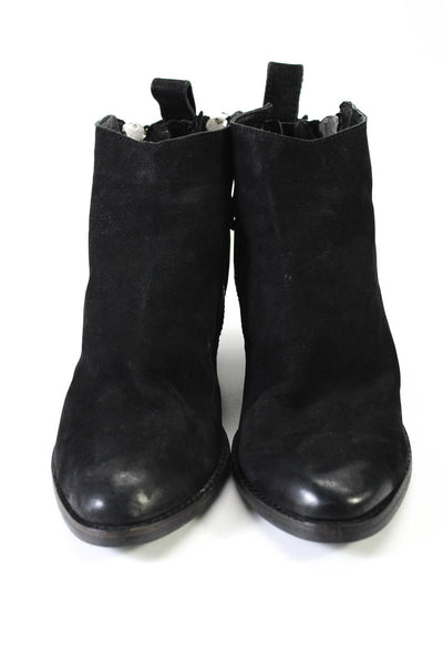 Dolce Vita Womens Suede Zip Up Ankle Boots Black Size 10