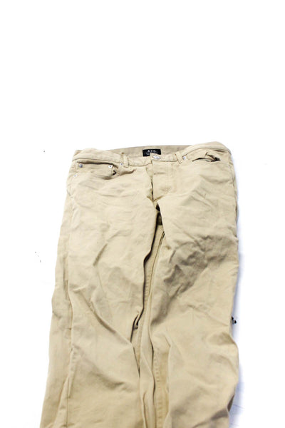 A.P.C. Mes Slim Leg Casual Pants Khaki Beige Cotton Size 30