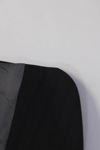 Calvin Klein Mens Wool Striped Texture Collared Buttoned Blazer Black Size EUR44