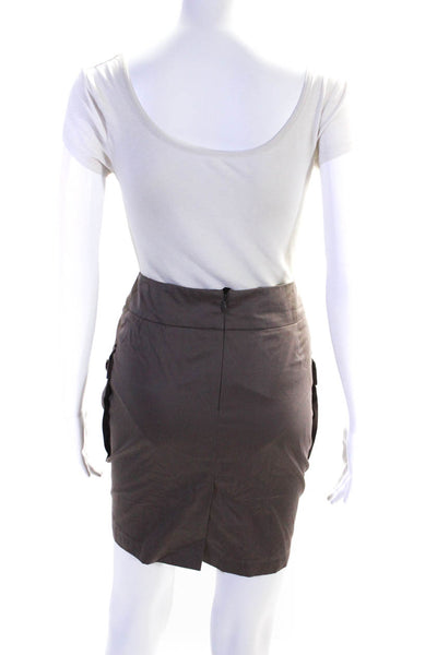 Escada Sport Women's Zip Closure Cargo Mini Skirt Brown Size 38