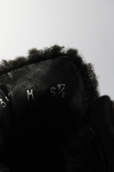 Stuart Weitzman Womens Suede Slip On Hook & Loop Tape Ankle Boots Black Size 6.5