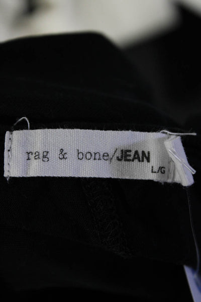 Rag & Bone Jean Womens Scoop Neck Sleeveless Slim Basic Tank Top Black Size L