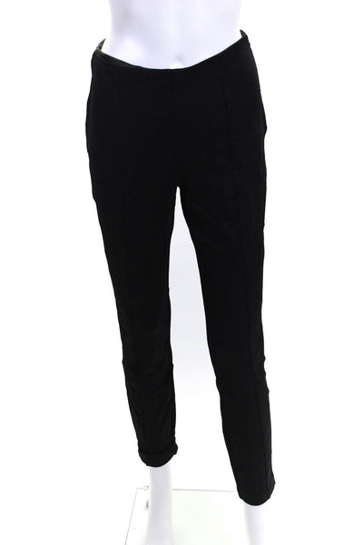 The Row Womens Side Zip High Rise Stretch Knit Ankle Leggings Black Size Small