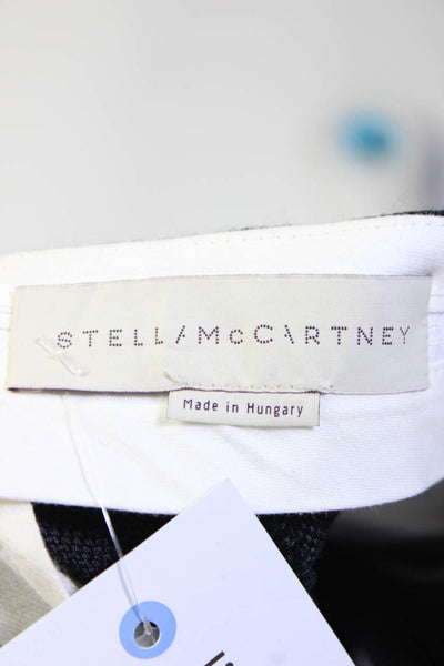 Stella McCartney Womens Zipper Fly High Rise Pleated Pants Black Size IT 42