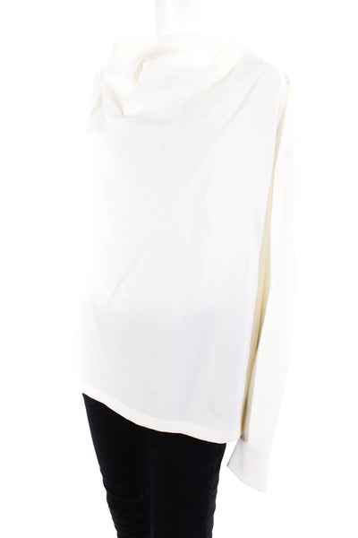 LE 17Septembre Women's Boat Neck Long Sleeves Blouse Off White Size 40