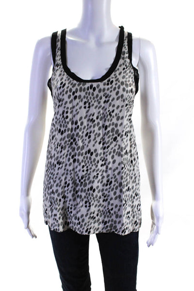 Theory Women's Scoop Neck Sleeveless Tank Top Spotted Dot Size S