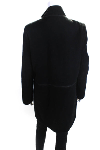 ZAC Zac Posen Womens Convertible Zip Fleece Peacoat Jacket Black Size 8