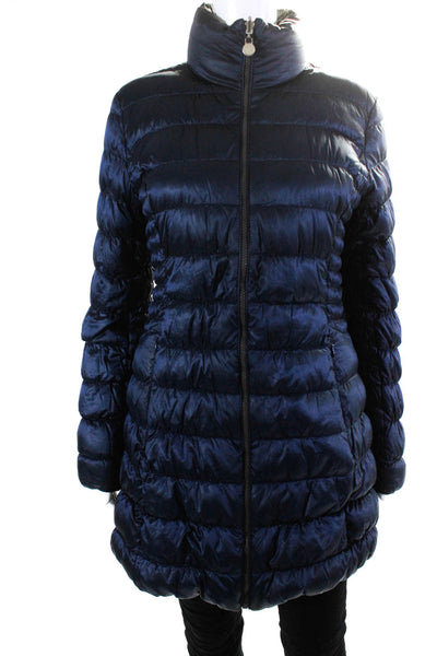 Laundry by Shelli Segal Womens Full Zip Long Sleeve Quilted Jacket Blue Size S