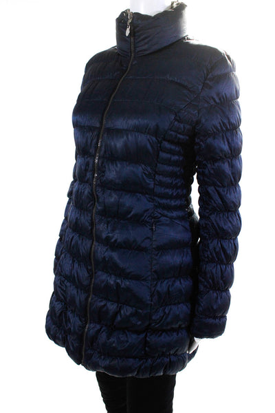 Laundry by Shelli Segal Womens Full Zip Long Sleeve Quilted Jacket Blue Size S