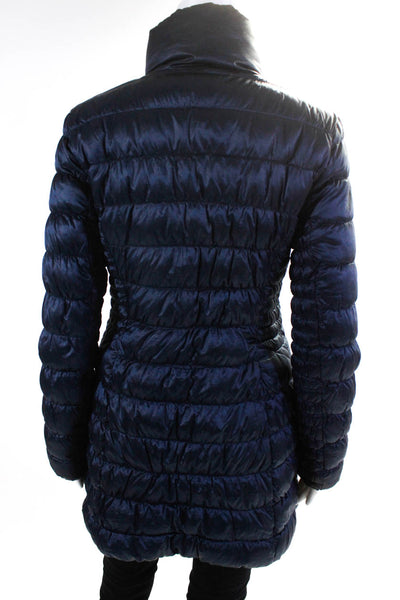 Laundry by Shelli Segal Womens Full Zip Long Sleeve Quilted Jacket Blue Size S