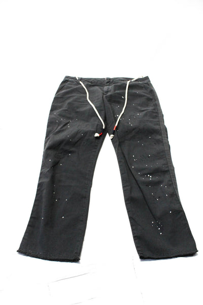 Sundry Rag & Bone Womens Spotted Tie Waist Straight Leg Jeans Gray Size 28 Lot 2
