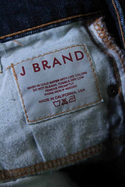 J Brand Womens Denim Low Rise Dark Wash Buttoned Skinny Jeans Pants Blue Size 29
