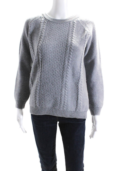 Chinti and Parker Womens Extra Fine Merino Wool Pullover Sweater Top Gray Size S