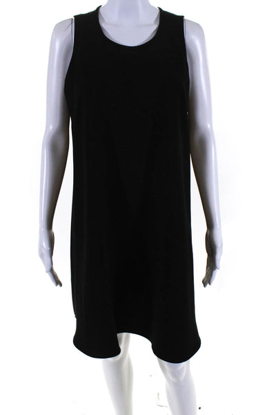 Calvin Klein Womens Back Zip Sleeveless Crew Neck Shift Dress Black Size 12