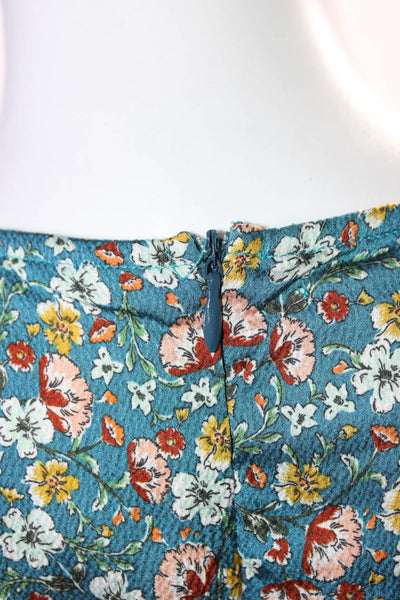 dRA  Los Angeles Women's Short Sleeve Floral Print Mini Dress Blue Size S