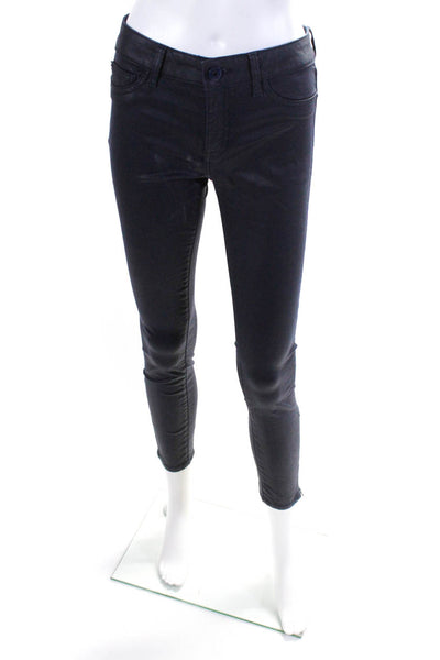 DL 1961 Womens Cotton Low-Rise Skinny Ankle Leg Margaux Jeans Navy Blue Size 27