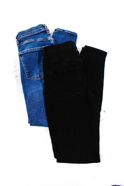 Citizens of Humanity Womens Cotton Cropped Skinny Jeans Black Blue Size 25 Lot 2