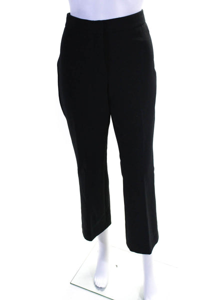 Theory Womens Woven High Rise Straight Leg Trousers Pants Bottoms Black Size 10