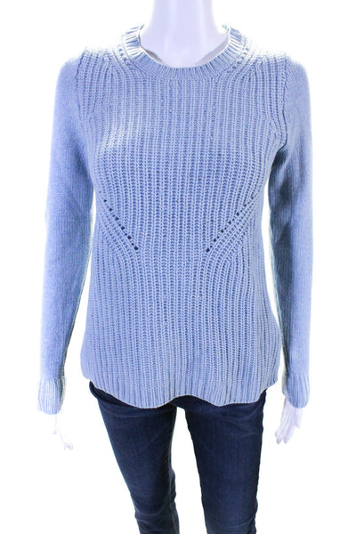 J Crew Women's Crewneck Long Sleeves Pullover Sweater Light Blue Size XS