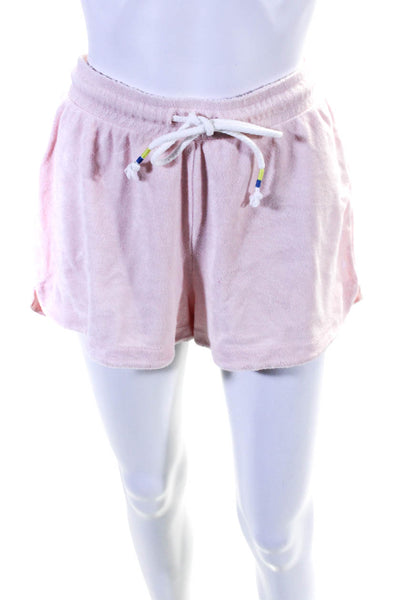 The Upside Women's Crewneck Short Sleeves Two Piece Short Set Pink Size XS