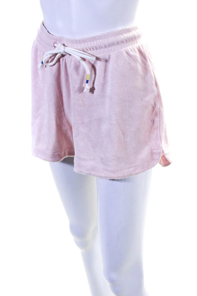 The Upside Women's Crewneck Short Sleeves Two Piece Short Set Pink Size XS