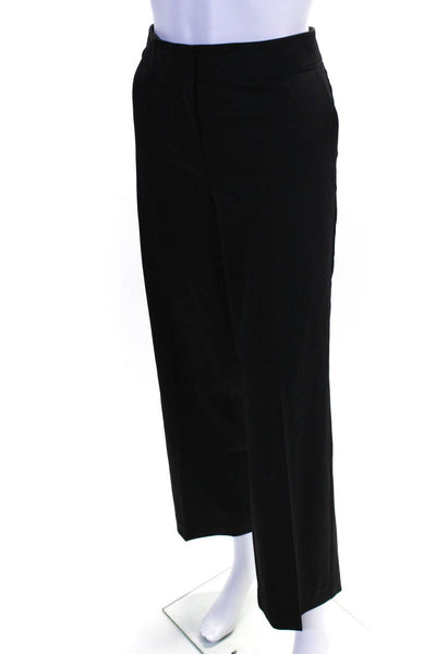 St. John Womens Zipper Fly Pleated Straight Leg Dress Pants Black Size 4