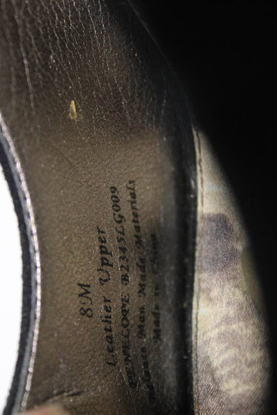Sam Edelman Women's Suede Peep Toe Slingback Platform Stilettos Black Size 8