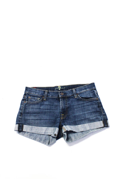 7 For All Mankind Joe's Womens Denim Mid-Rise Low-Rise Shorts Blue Size 29 Lot 2