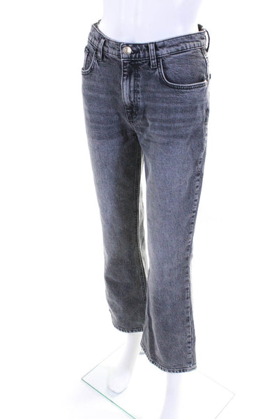 Current/Elliott Womens Pearl River Straight Leg Jeans Black Cotton Size 26