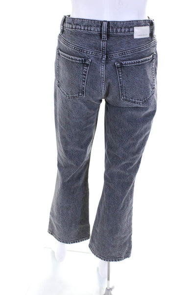 Current/Elliott Womens Pearl River Straight Leg Jeans Black Cotton Size 26