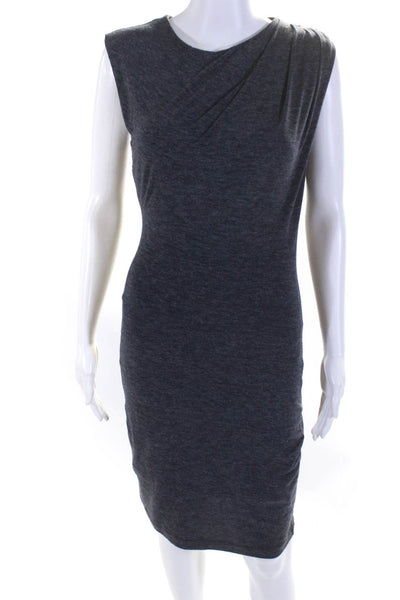 T Alexander Wang Womens Jersey Knit Sleeveless Bodycon Dress Heather Blue Size S