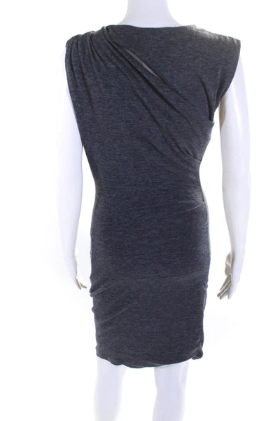 T Alexander Wang Womens Jersey Knit Sleeveless Bodycon Dress Heather Blue Size S