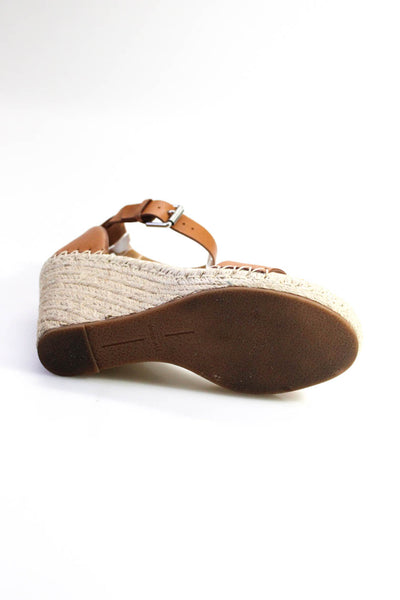 Dolce Vita Womens Woven Open Toe Ankle Strap Espadrille Wedges Brown Size 8.5