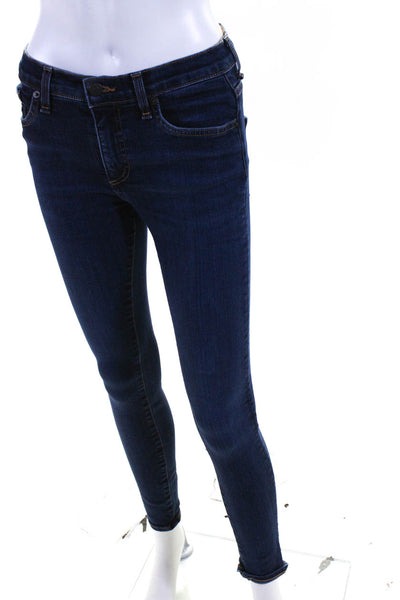 Veronica Beard Jeans Womens High Waist Skinny Jeans Pants Dark Blue Size 27