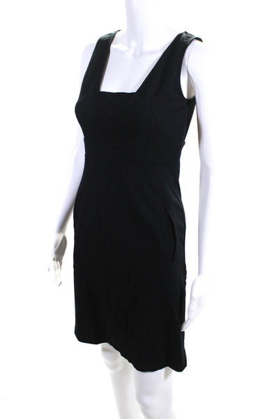 Theory Womens Jersey Knit Two Pocket Sleeveless Mini Tank Dress Black Size PP