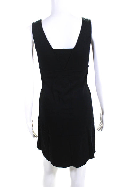 Theory Womens Jersey Knit Two Pocket Sleeveless Mini Tank Dress Black Size PP