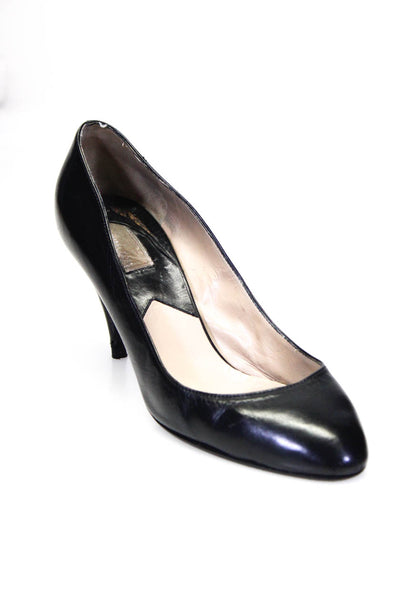 Michael Kors Womens Leather Almond Closed Toe Stiletto Heels Pumps Black Size 8