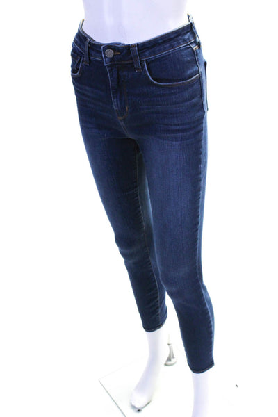 L'Agence Womens Margot High Rise Skinny Jeans Tuscan Blue Denim Size 26