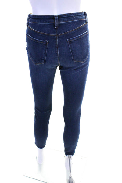 L'Agence Womens Margot High Rise Skinny Jeans Tuscan Blue Denim Size 26