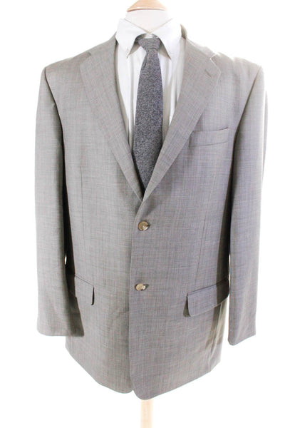 Pierre Cardin Paris Men's Wool Two-Button Lined Blazer Jacket Gray Size 44